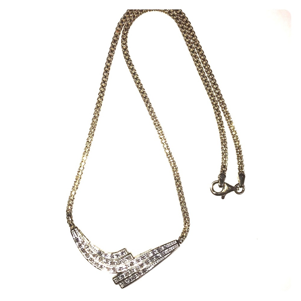 14k Vermeil 1CT Diamond Necklace